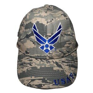 USAF Hat Embroidered Strap Back Camo Baseball Cap United States Air Force
